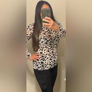 LEOPARD PRINT MESH TOP By Nasty Girl Size 10 US